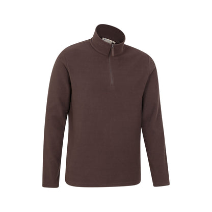 Brown - Lifestyle - Mountain Warehouse Mens Camber II Half Zip Fleece Top