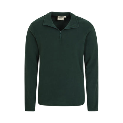 Dark Green - Lifestyle - Mountain Warehouse Mens Camber II Half Zip Fleece Top
