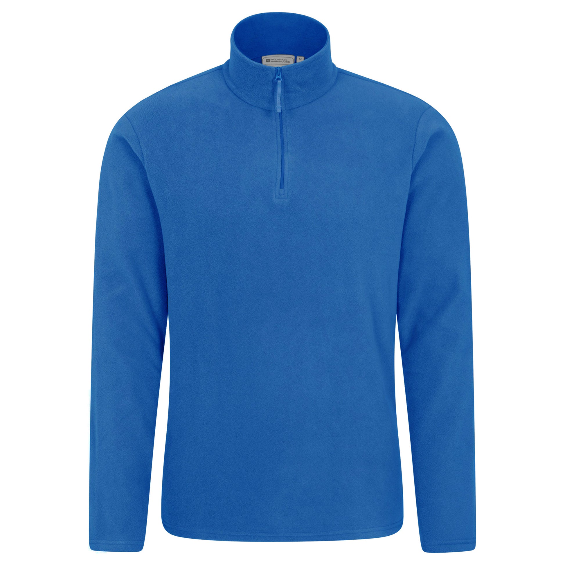 Blue - Front - Mountain Warehouse Mens Camber II Half Zip Fleece Top