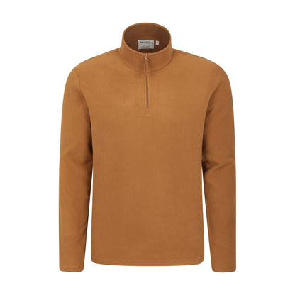 Mustard - Front - Mountain Warehouse Mens Camber II Half Zip Fleece Top