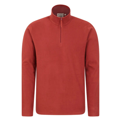 Red - Front - Mountain Warehouse Mens Camber II Half Zip Fleece Top