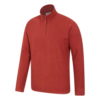 Red - Lifestyle - Mountain Warehouse Mens Camber II Half Zip Fleece Top