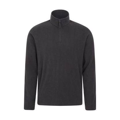 Black - Front - Mountain Warehouse Mens Camber II Half Zip Fleece Top