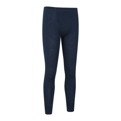Grey - Pack Shot - Mountain Warehouse Mens Merino II Thermal Bottoms