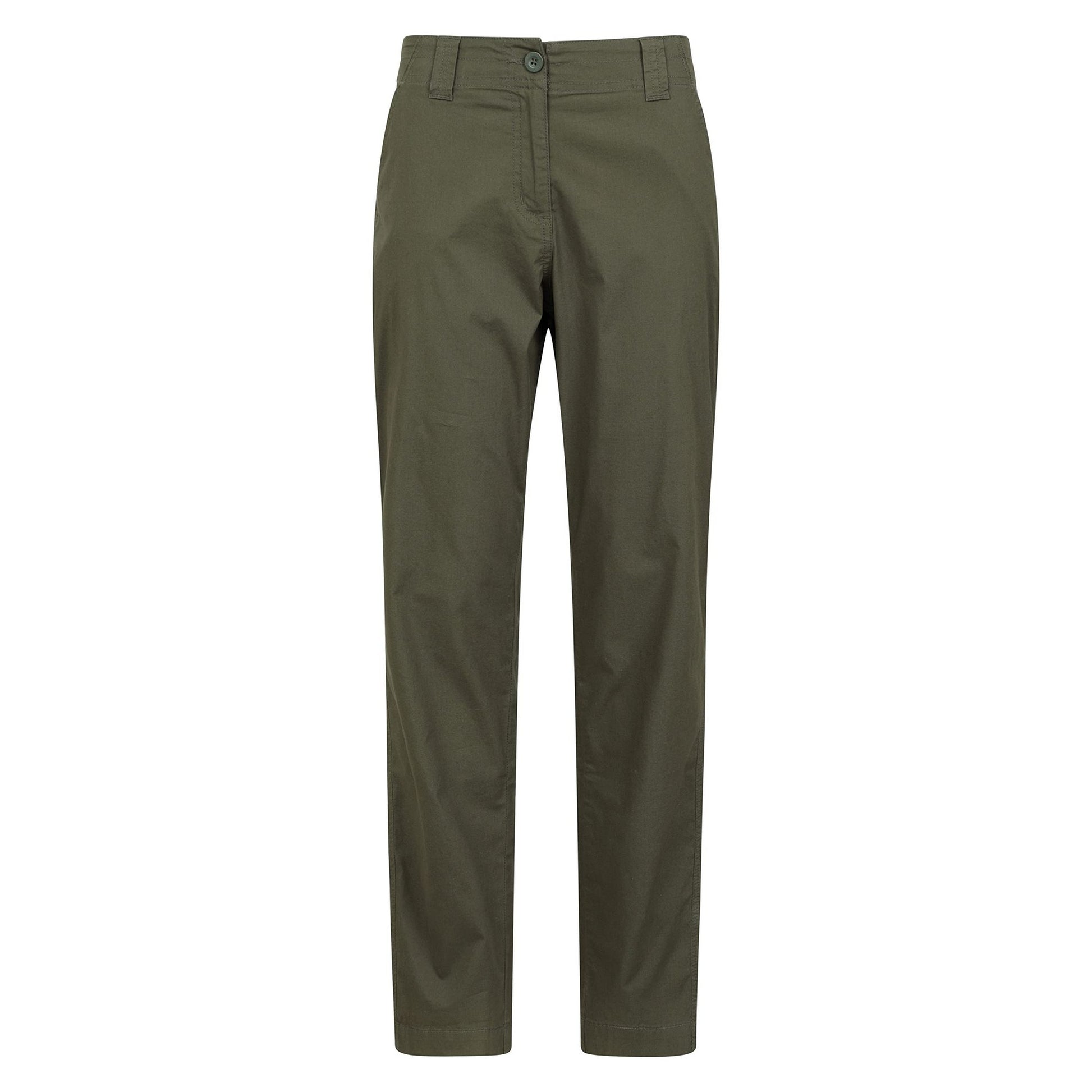 Khaki Green - Front - Mountain Warehouse Womens-Ladies Coastal Stretch Regular Trousers