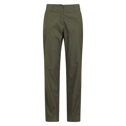 Khaki Green - Front - Mountain Warehouse Womens-Ladies Coastal Stretch Regular Trousers