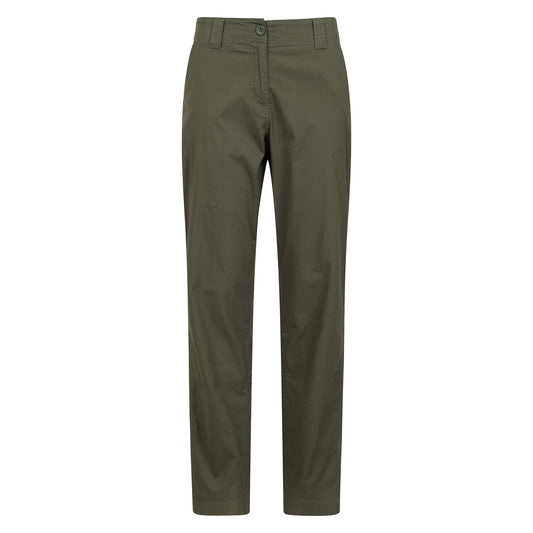 Khaki Green - Front - Mountain Warehouse Womens-Ladies Coastal Stretch Regular Trousers