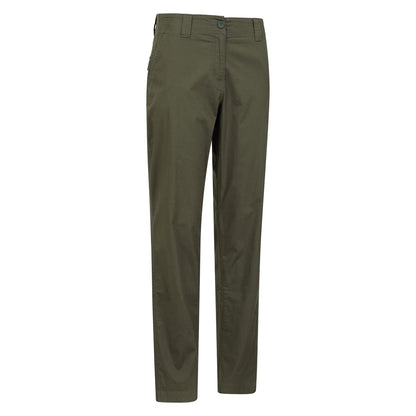 Khaki Green - Side - Mountain Warehouse Womens-Ladies Coastal Stretch Regular Trousers
