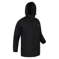 Black - Side - Mountain Warehouse Mens Glacier II Long Waterproof Jacket