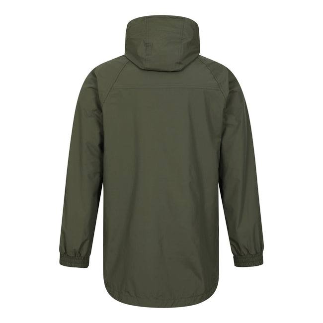 Khaki - Back - Mountain Warehouse Mens Glacier II Long Waterproof Jacket