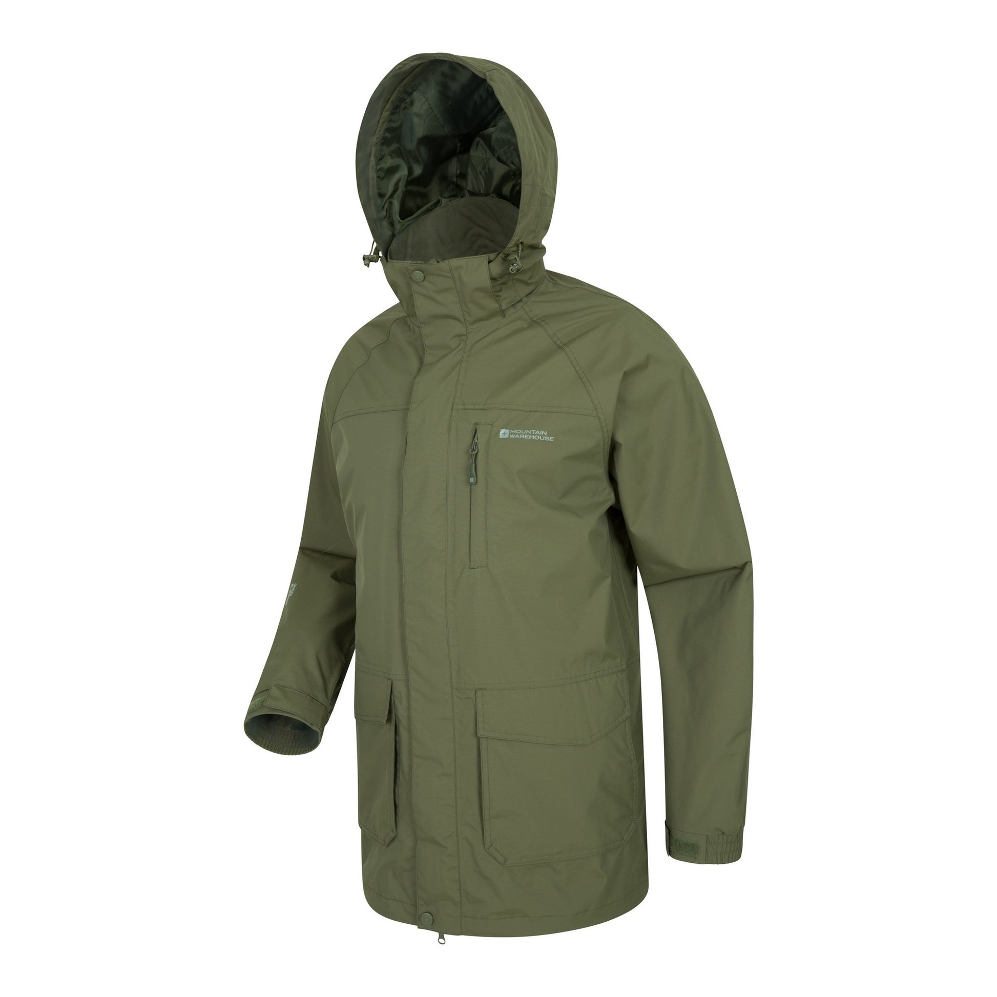 Khaki - Lifestyle - Mountain Warehouse Mens Glacier II Long Waterproof Jacket