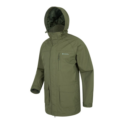 Khaki - Lifestyle - Mountain Warehouse Mens Glacier II Long Waterproof Jacket