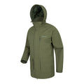 Green - Side - Mountain Warehouse Mens Glacier II Long Waterproof Jacket