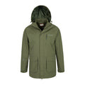Khaki - Pack Shot - Mountain Warehouse Mens Glacier II Long Waterproof Jacket