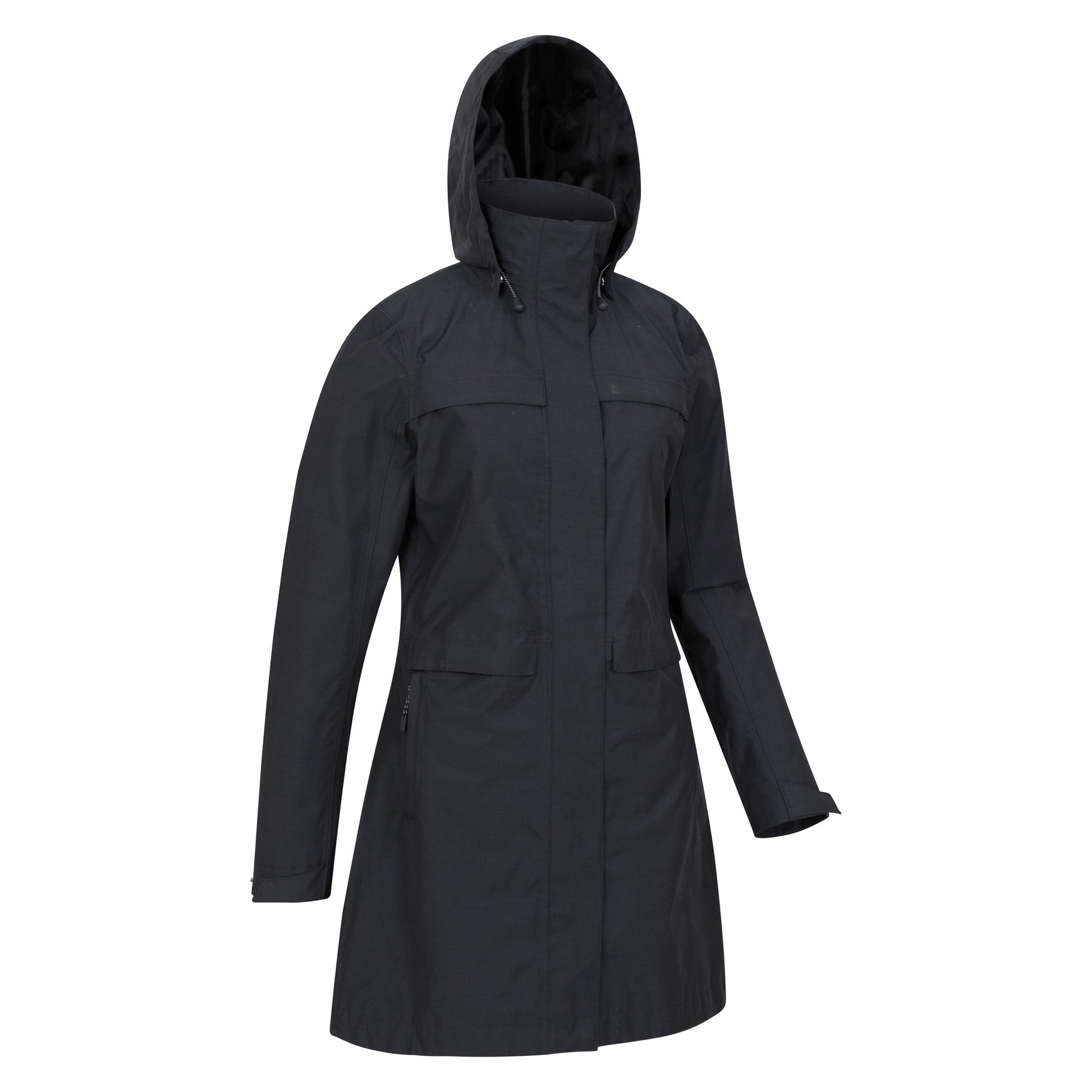 Black - Side - Mountain Warehouse Womens-Ladies Cloudburst Textured Waterproof Jacket