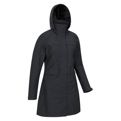 Black - Side - Mountain Warehouse Womens-Ladies Cloudburst Textured Waterproof Jacket