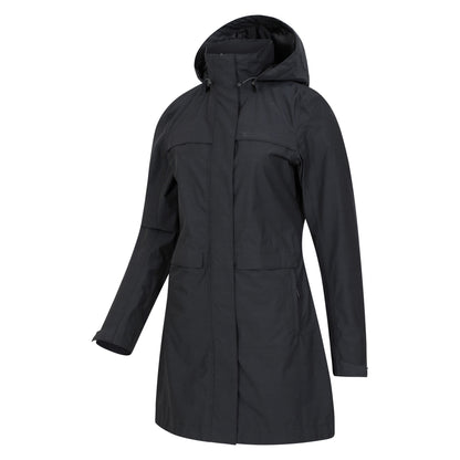 Black - Lifestyle - Mountain Warehouse Womens-Ladies Cloudburst Textured Waterproof Jacket