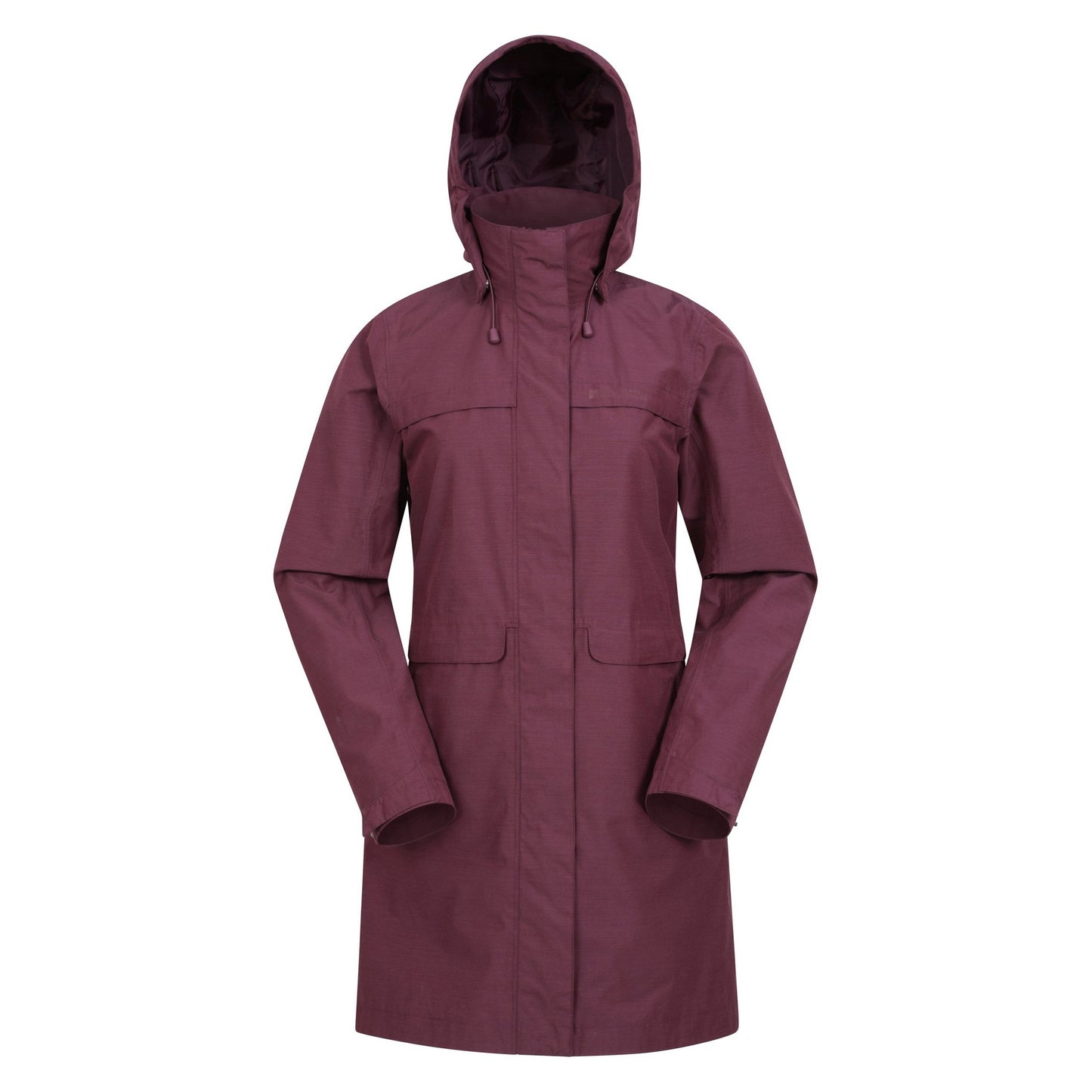 Burgundy - Front - Mountain Warehouse Womens-Ladies Cloudburst Textured Waterproof Jacket