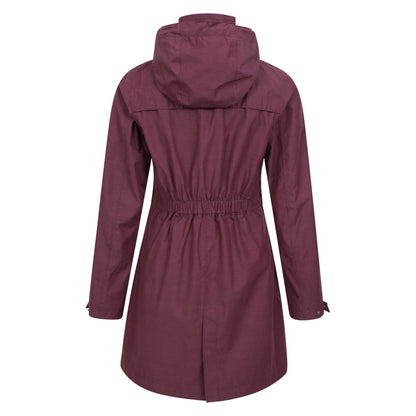Burgundy - Back - Mountain Warehouse Womens-Ladies Cloudburst Textured Waterproof Jacket