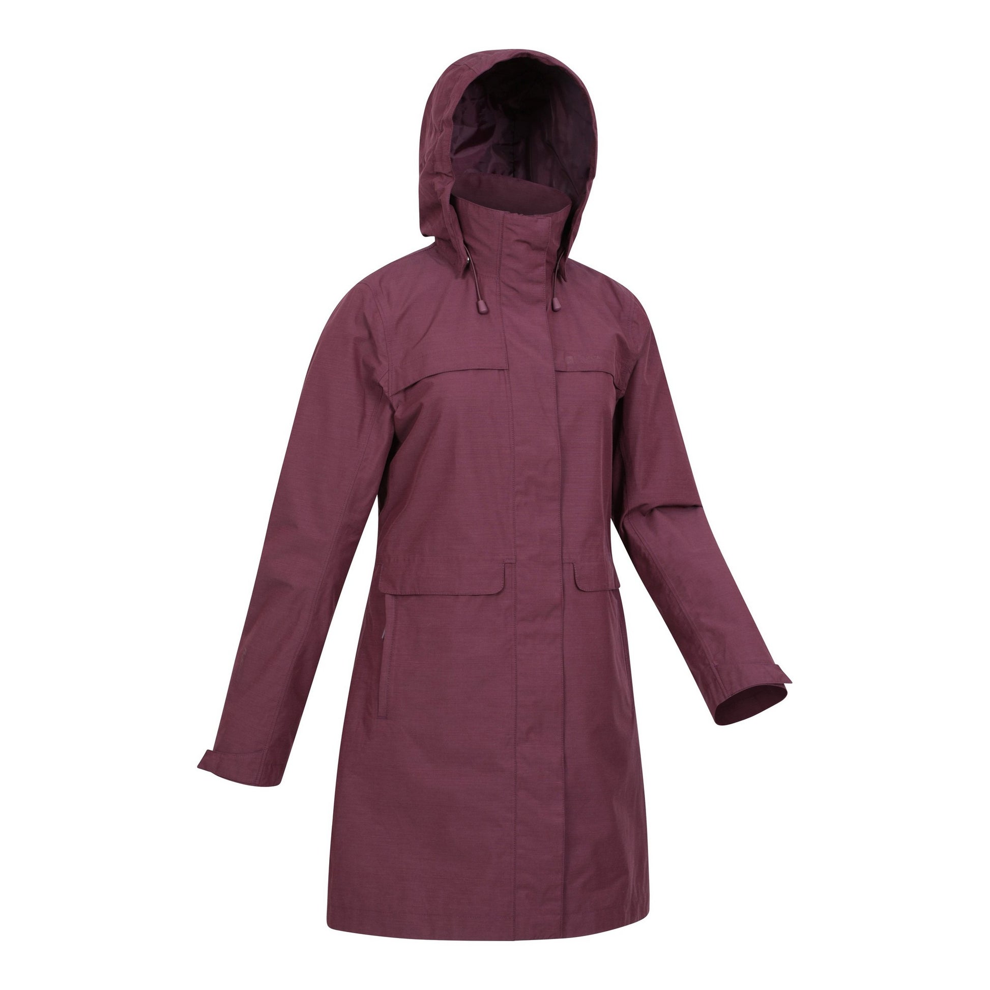 Burgundy - Side - Mountain Warehouse Womens-Ladies Cloudburst Textured Waterproof Jacket