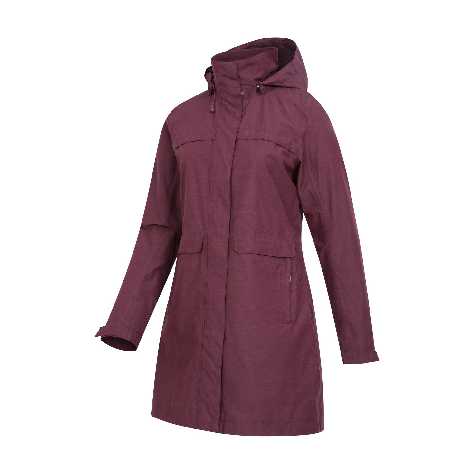 Burgundy - Lifestyle - Mountain Warehouse Womens-Ladies Cloudburst Textured Waterproof Jacket