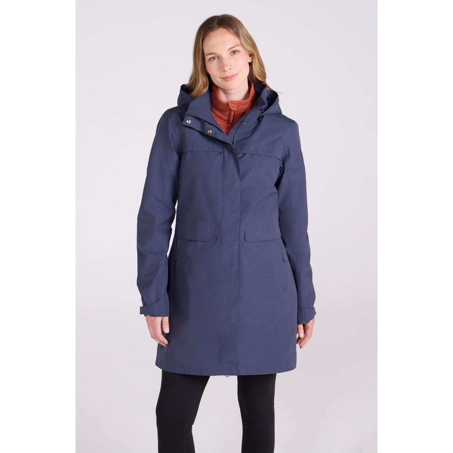 Navy - Front - Mountain Warehouse Womens-Ladies Cloudburst Textured Waterproof Jacket