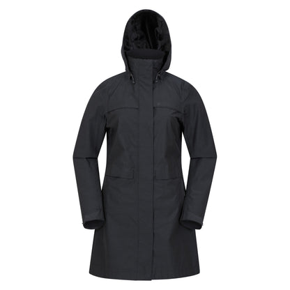 Black - Front - Mountain Warehouse Womens-Ladies Cloudburst Textured Waterproof Jacket