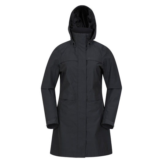 Black - Front - Mountain Warehouse Womens-Ladies Cloudburst Textured Waterproof Jacket