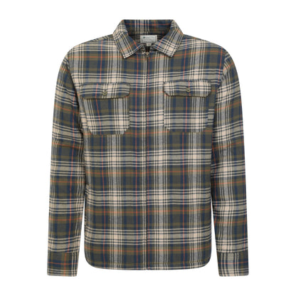 Dark Khaki - Front - Mountain Warehouse Mens Stream II Flannel Lined Shirt