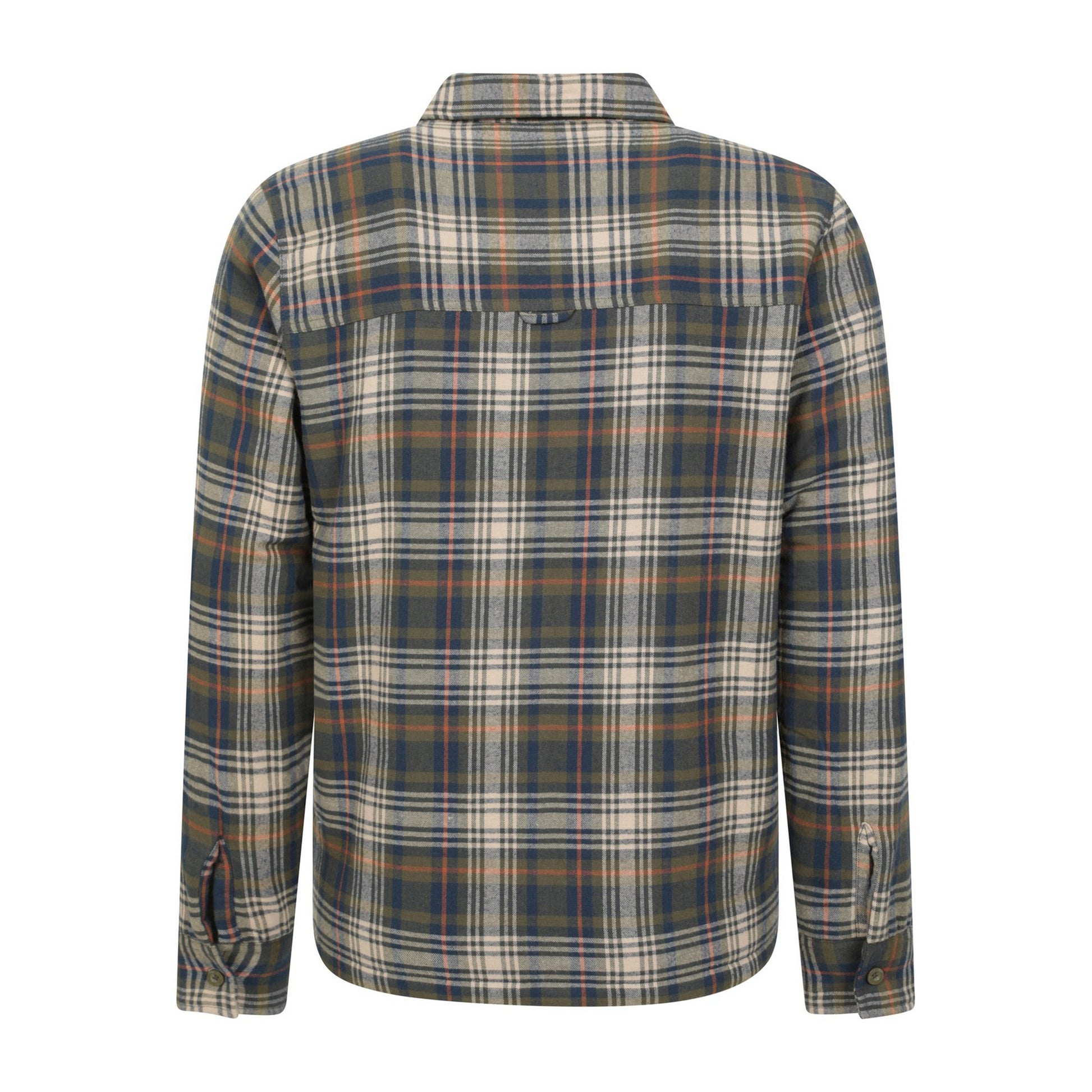Dark Khaki - Back - Mountain Warehouse Mens Stream II Flannel Lined Shirt