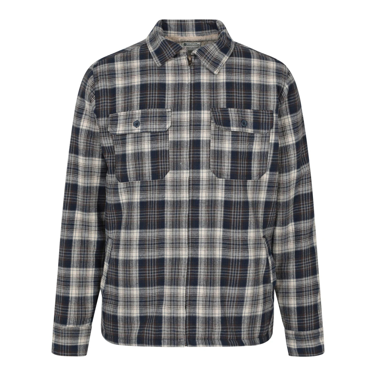 Blue - Front - Mountain Warehouse Mens Stream II Flannel Lined Shirt