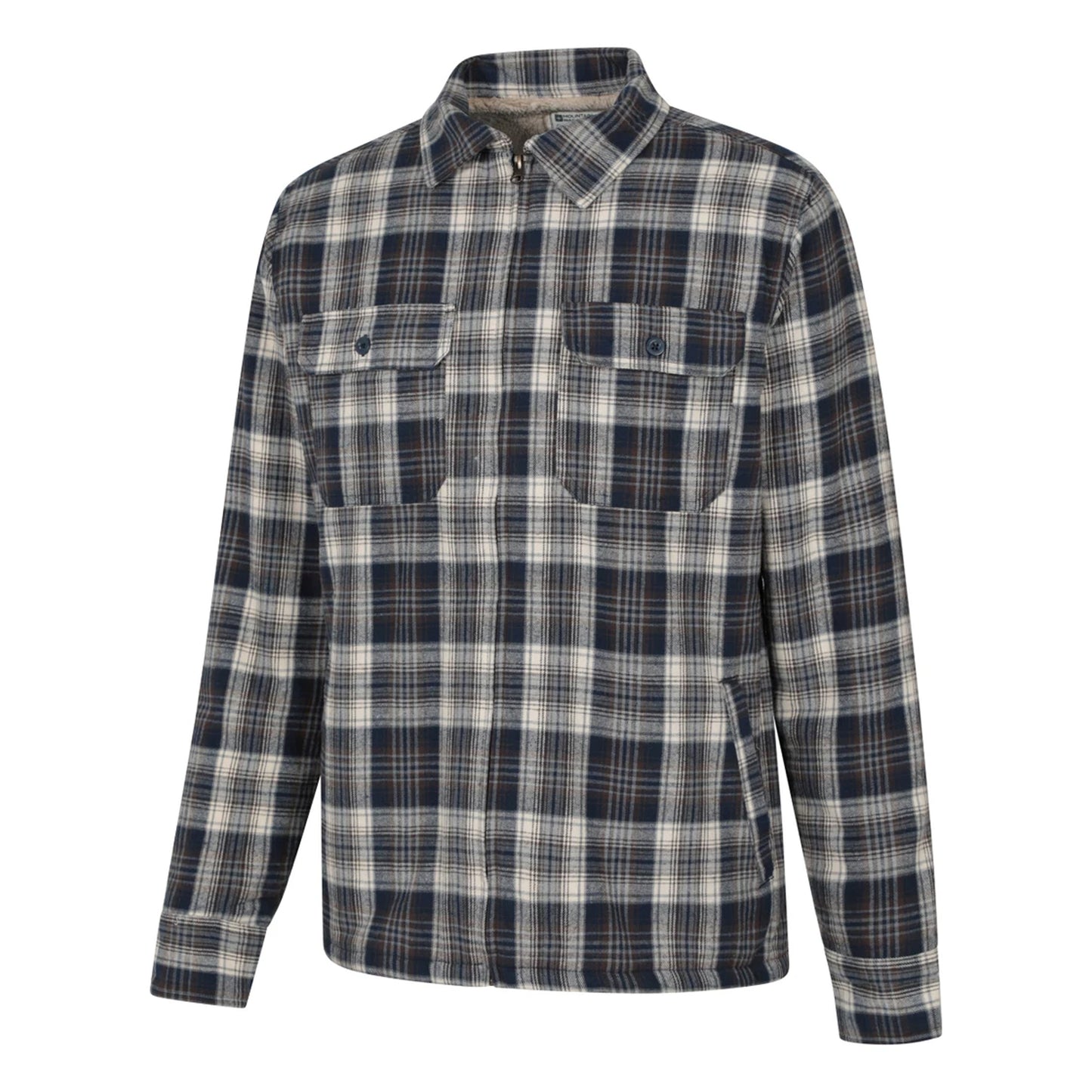 Blue - Lifestyle - Mountain Warehouse Mens Stream II Flannel Lined Shirt