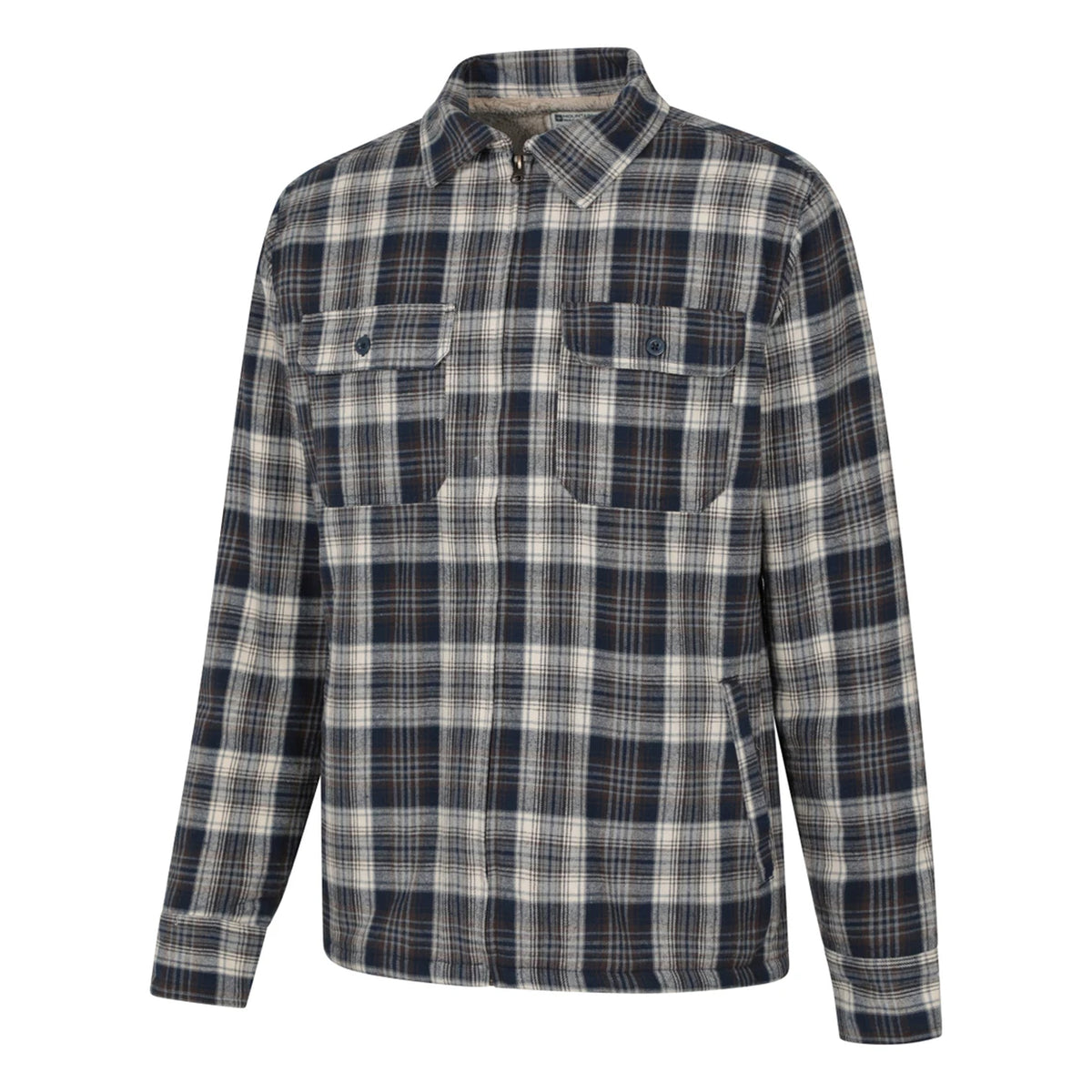 Blue - Lifestyle - Mountain Warehouse Mens Stream II Flannel Lined Shirt