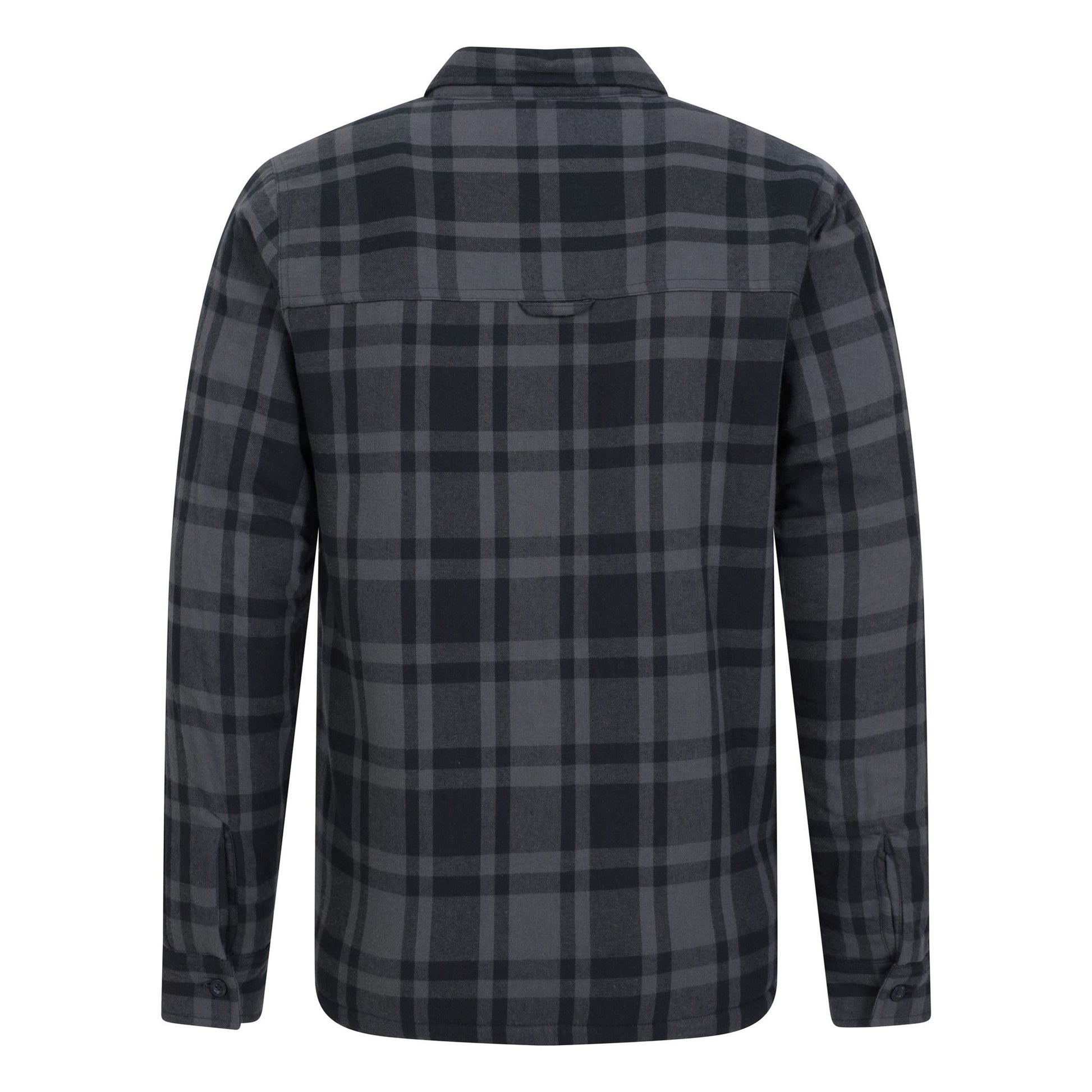 Blue - Pack Shot - Mountain Warehouse Mens Stream II Flannel Lined Shirt
