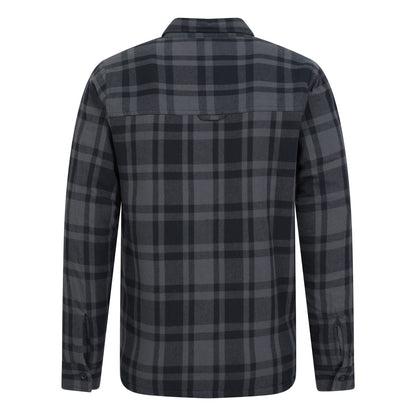 Blue - Pack Shot - Mountain Warehouse Mens Stream II Flannel Lined Shirt