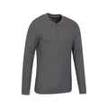Grey - Back - Mountain Warehouse Mens Selby Waffle Henley T-Shirt