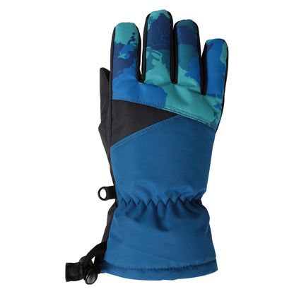 Blue-Black - Front - Mountain Warehouse Childrens-Kids Extreme Waterproof Ski Gloves
