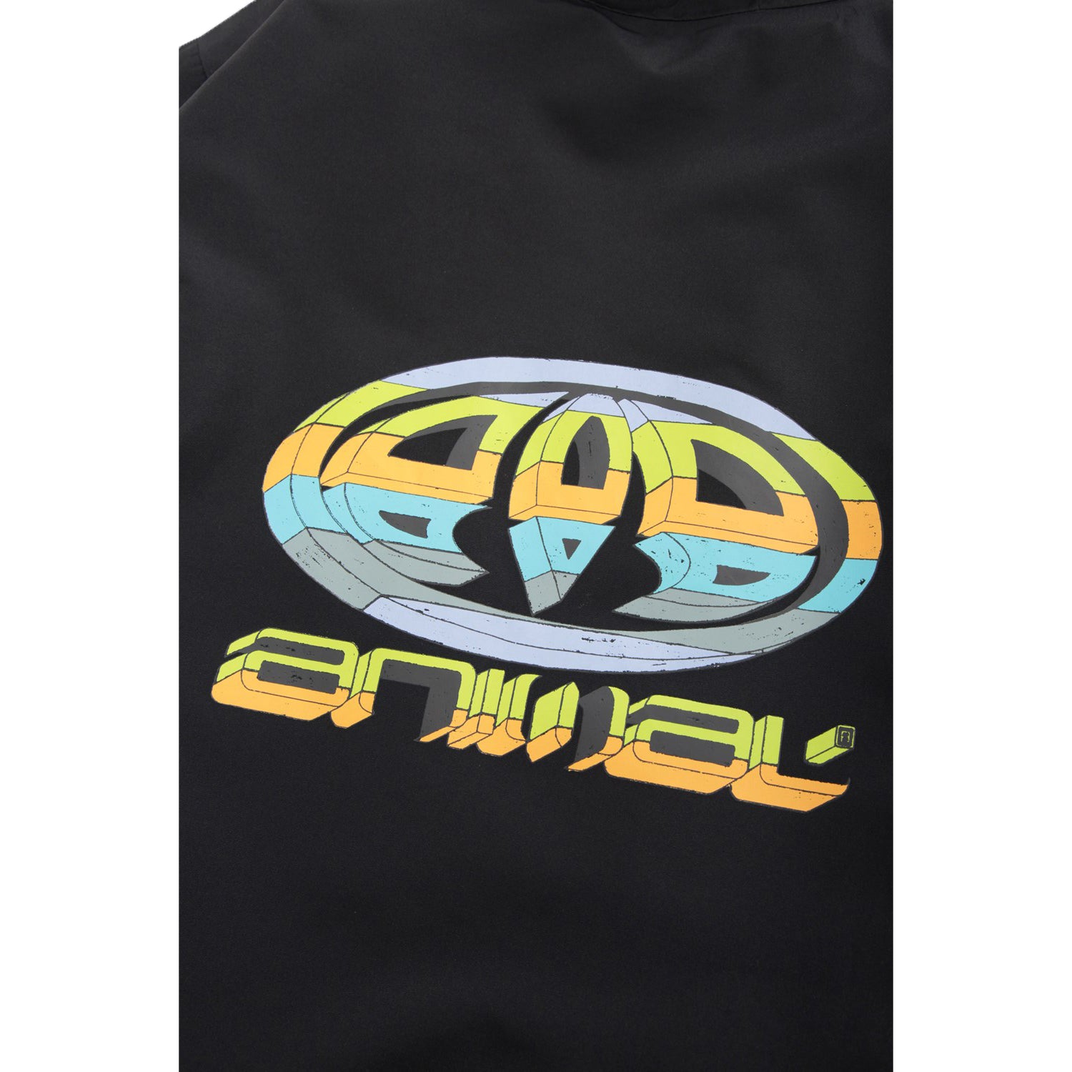 Black - Pack Shot - Animal Childrens-Kids Misty Recycled Waterproof Beach Parka