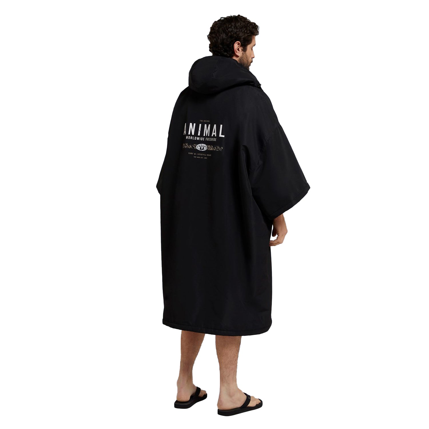 Navy - Back - Animal Mens Recycled Waterproof Parka