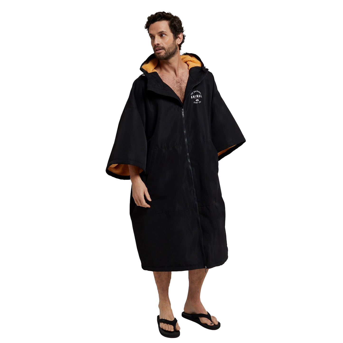 Navy - Front - Animal Mens Recycled Waterproof Parka