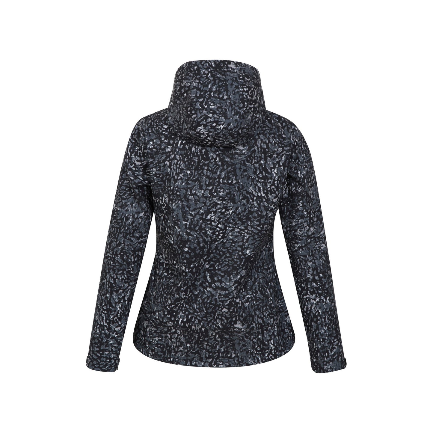 Black - Back - Mountain Warehouse Womens-Ladies Exodus Animal Print Water Resistant Soft Shell Jacket