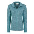 Teal - Pack Shot - Mountain Warehouse Womens-Ladies Idris Panelled Fleece Jacket