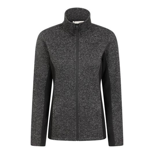 Black - Front - Mountain Warehouse Womens-Ladies Idris Panelled Fleece Jacket