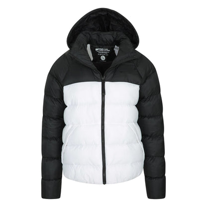 White-Black - Pack Shot - Mountain Warehouse Womens-Ladies Charge Padded Bomber Jacket