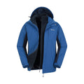 Blue - Pack Shot - Mountain Warehouse Mens Thunderstorm 3 in 1 Waterproof Jacket