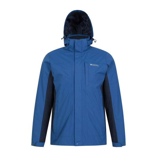 Blue - Front - Mountain Warehouse Mens Thunderstorm 3 in 1 Waterproof Jacket