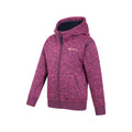 Dark Pink - Lifestyle - Mountain Warehouse Childrens-Kids Nevis Faux Fur Lined Hoodie