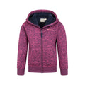 Dark Pink - Pack Shot - Mountain Warehouse Childrens-Kids Nevis Faux Fur Lined Hoodie