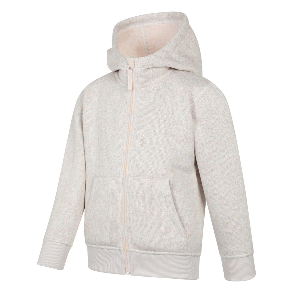Light Beige - Side - Mountain Warehouse Childrens-Kids Nevis Faux Fur Lined Hoodie