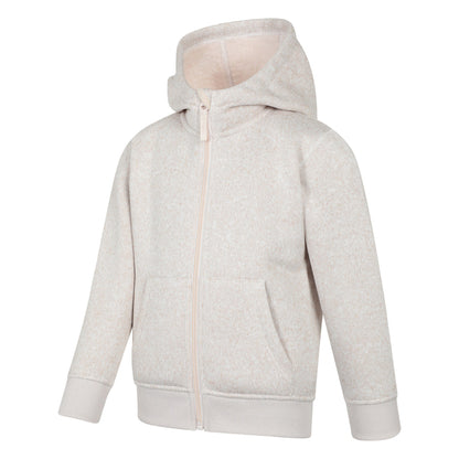 Light Beige - Side - Mountain Warehouse Childrens-Kids Nevis Faux Fur Lined Hoodie